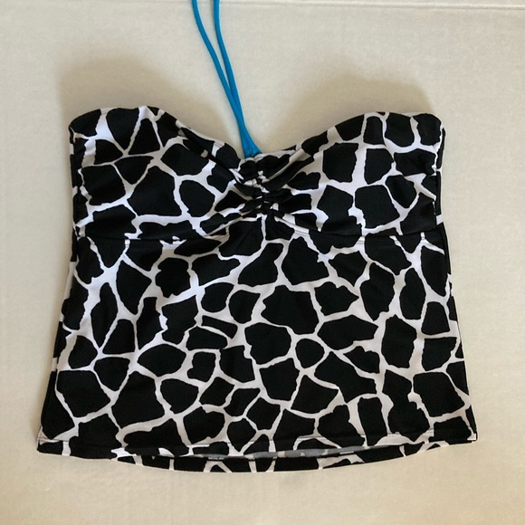 Sun Casual Black White Giraffe Stone Tankini Sz 12 - Picture 2 of 16